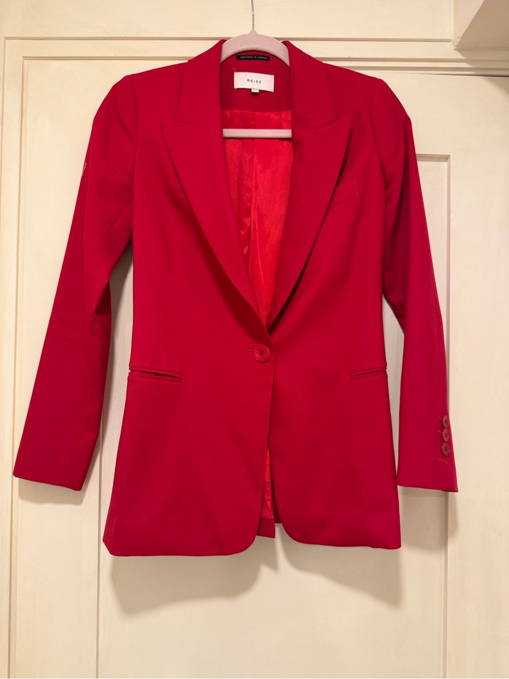 Reiss Red Tailored Blazer